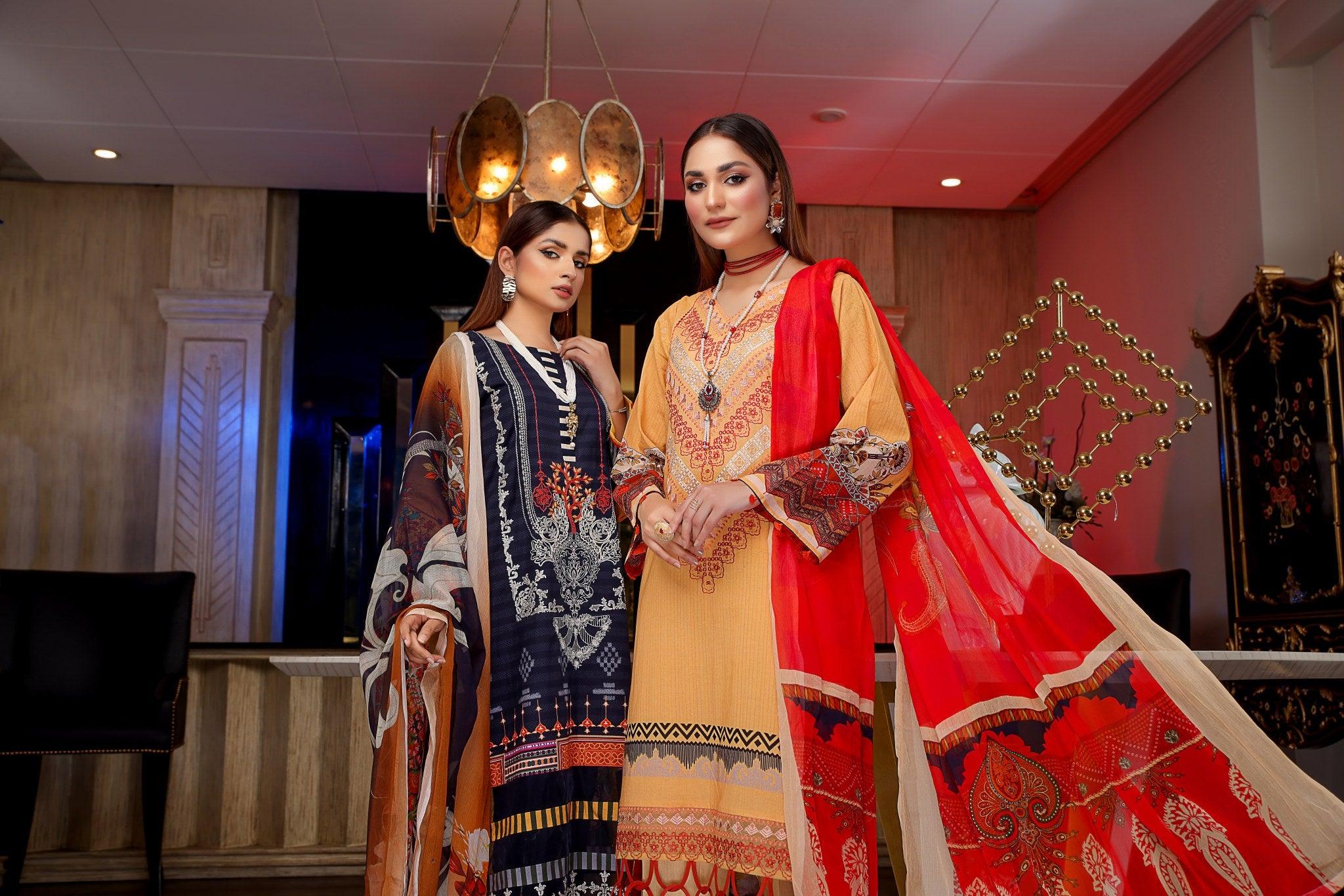 Safwa Pret Embroidered Lawn 2 Piece Suit D-02 main image 1