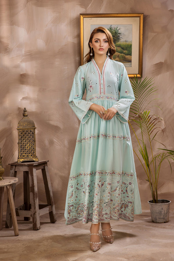 2P Embroidered Suit Lawn Pret ( Shirt / Trouser )