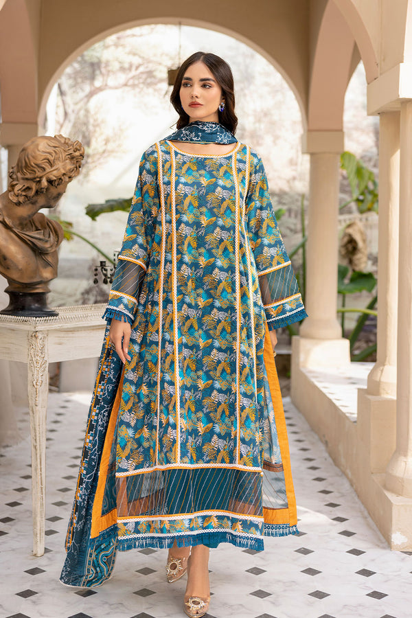 SPH-01-SAFWA PRAHA 3-PIECE FINE DIGITAL PRINTED UNSTITCHED LAWN COLLECTION