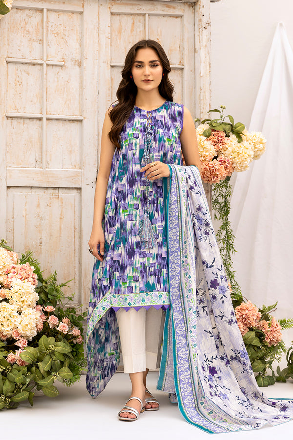 SPH-62-SAFWA PRAHA 3-PIECE FINE DIGITAL PRINTED UNSTITCHED LAWN COLLECTION VOL-07