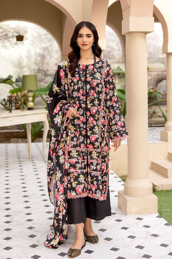 SPH-03-SAFWA PRAHA 3-PIECE FINE DIGITAL PRINTED UNSTITCHED LAWN COLLECTION