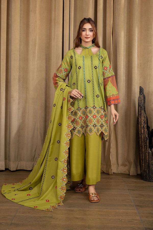 SBL-05 - SAFWA BLISS 3 PIECE DIGITAL PRINTED EMBROIDERED LAWN COLLECTION