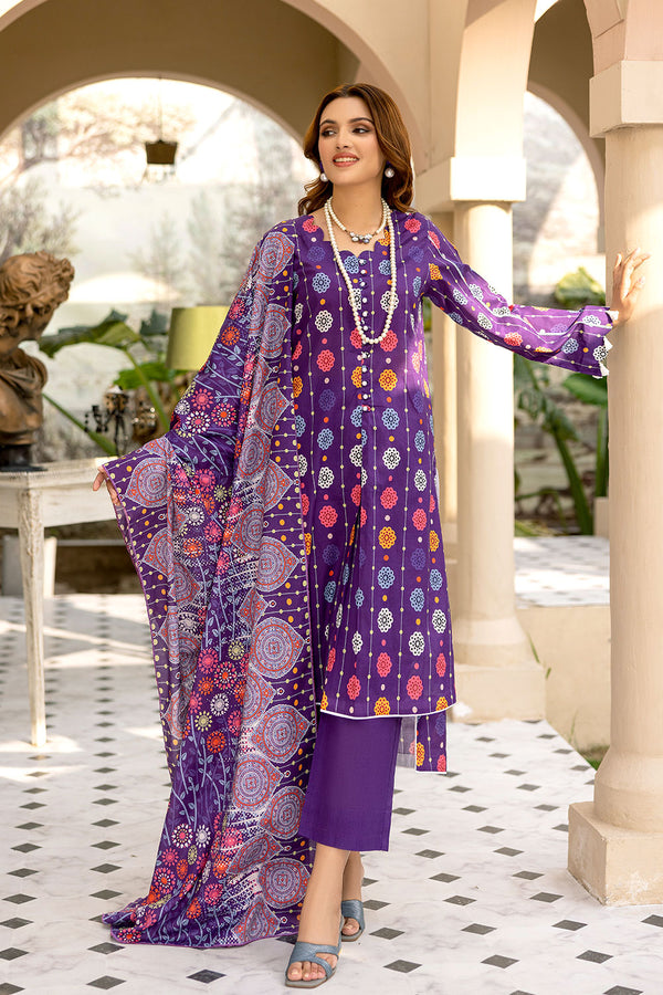 SPH-04-SAFWA PRAHA 3-PIECE FINE DIGITAL PRINTED UNSTITCHED LAWN COLLECTION