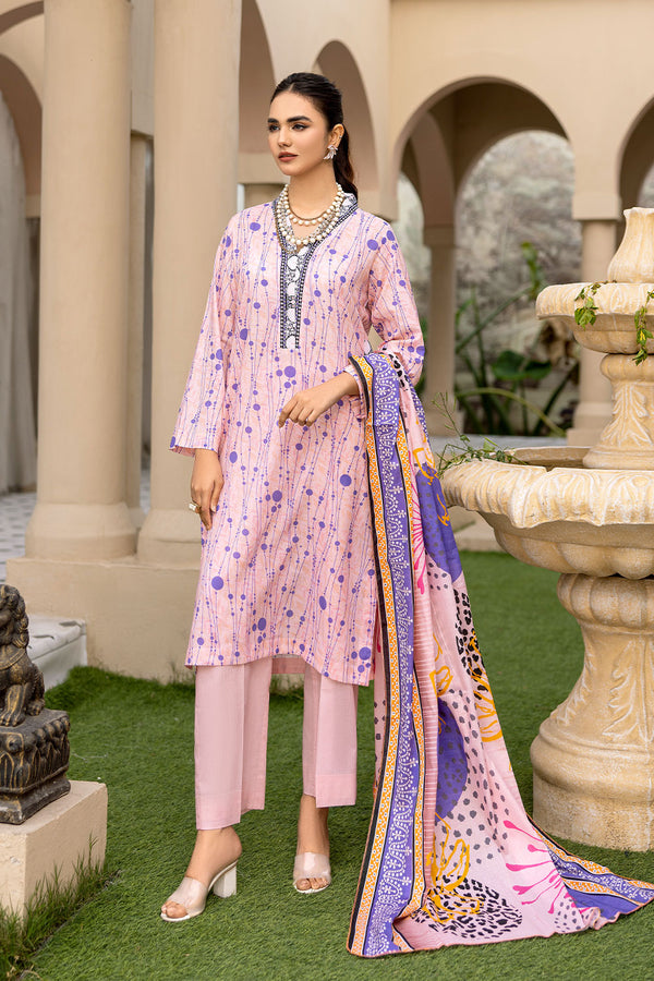 SPH-07-SAFWA PRAHA 3-PIECE FINE DIGITAL PRINTED UNSTITCHED LAWN COLLECTION