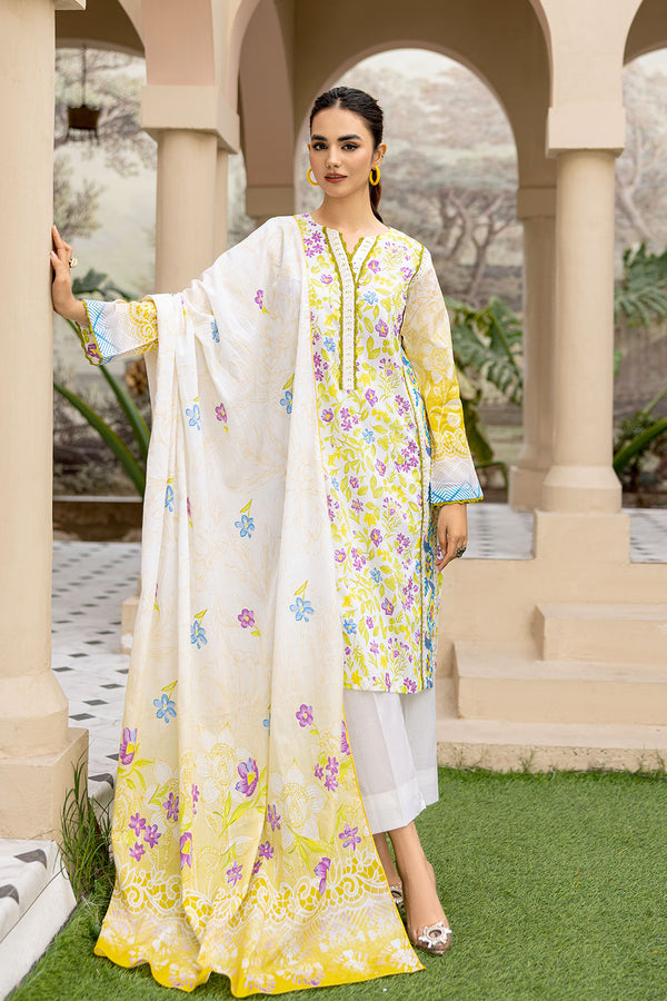 SPH-08-SAFWA PRAHA 3-PIECE FINE DIGITAL PRINTED UNSTITCHED LAWN COLLECTION
