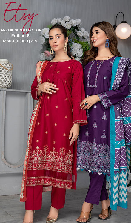 Safa 2Pc - Embroidered Lawn Dress