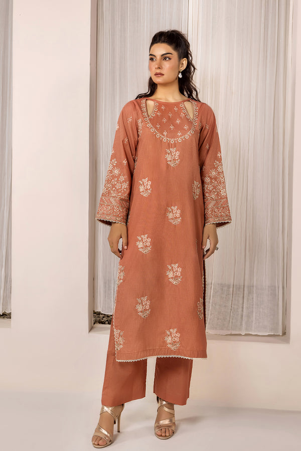 2P Embroidered Suit Masuri Pret ( Shirt / Trouser )