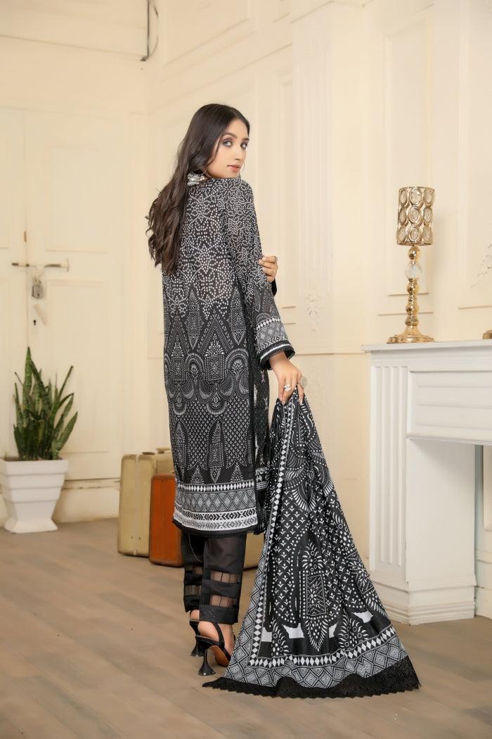 BS-01 - SAFWA BLACK EMBROIDERED 3 PIECE COLLECTION -SHIRT |Trouser |Duptta | SAFWA DRESS DESIGN| DRESSES | PAKISTANI DRESSES| SAFWA | SAFWA Brand | Pakistan online shopping|Designer Dresses