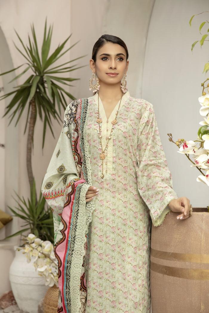 SMC-002 - SAFWA EMBROIDERD PRINTS 3-PIECE LAWN COLLECTION VOL  1 2021 Three Piece Suit- SAFWA Brand Pakistan online shopping for Designer Dresses