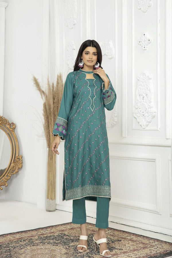 SSW-03 - SAFWA ASTER EMBROIDERED WOOL SHIRT COLLECTION VOL 01