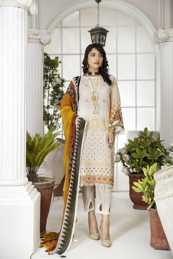 SCE-04 - SAFWA CLASSIC 3-PIECE EMBROIDERED COLLECTION Dresses | Dress Design | Shirts |  Kurti