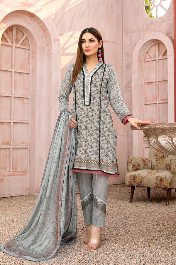 MEK-04 - SAFWA MOTHER EMBROIDERED 3-PIECE COLLECTION