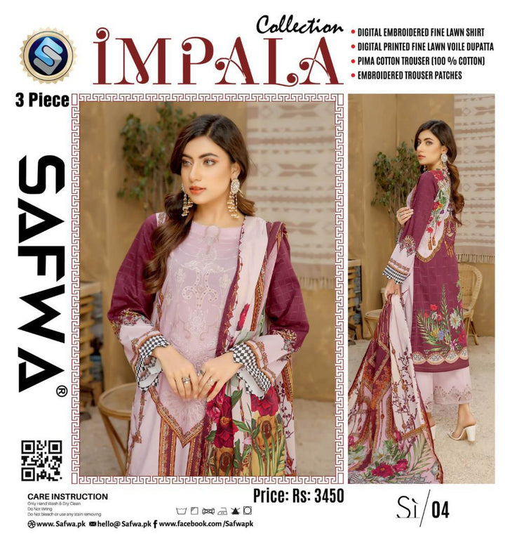SI-04 - SAFWA IMPALA 3-PIECE COLLECTION VOL 1 2021 SAFWA | Dresses | Dress Designs | Summer 2021