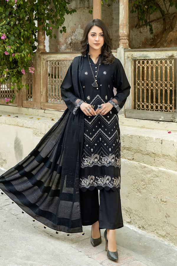 ZKC-01 - SAFWA ZINNIA EMBROIDERED 3-PIECE COLLECTION VOL 01