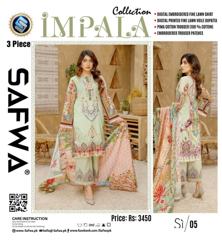 SI-05- SAFWA IMPALA 3-PIECE COLLECTION VOL 1 2021 SAFWA | Dresses | Dress Designs | Summer 2021