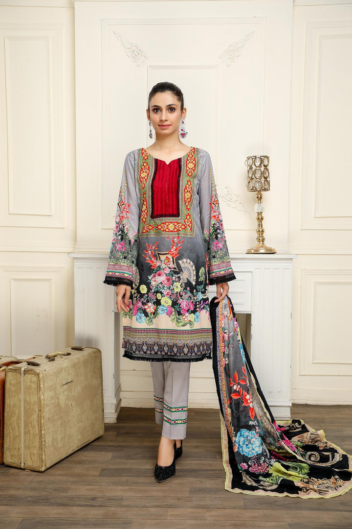 SPC-06 - SAFWA PRAHA COLLECTION 3 PIECE SUIT - Three Piece Suit-SAFWA -SAFWA Brand Pakistan online shopping for Designer Dresses | SAFWA | DRESS | DESIGN | DRESSES | PAKISTANI DRESSES