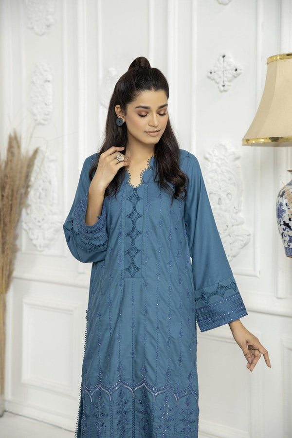 SSW-08 - SAFWA ASTER EMBROIDERED WOOL SHIRT COLLECTION VOL 01