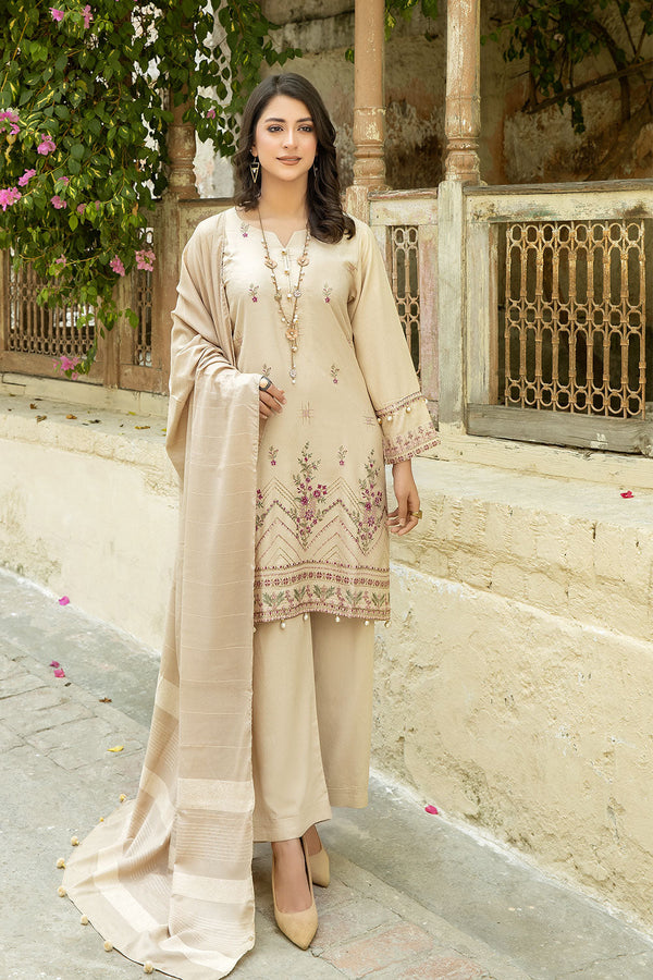 ZKC-02 - SAFWA ZINNIA EMBROIDERED 3-PIECE COLLECTION VOL 01