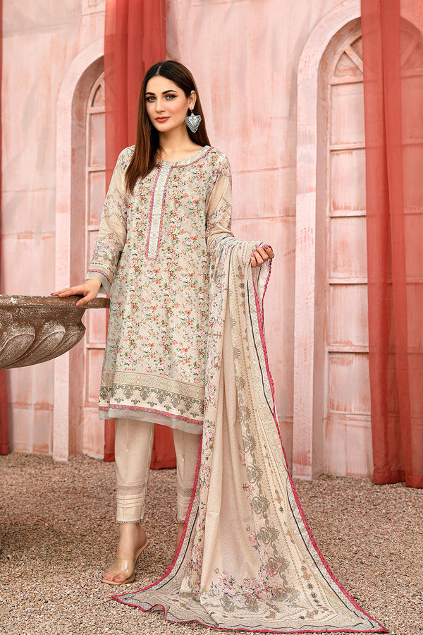 MEK-08 - SAFWA MOTHER EMBROIDERED 3-PIECE COLLECTION