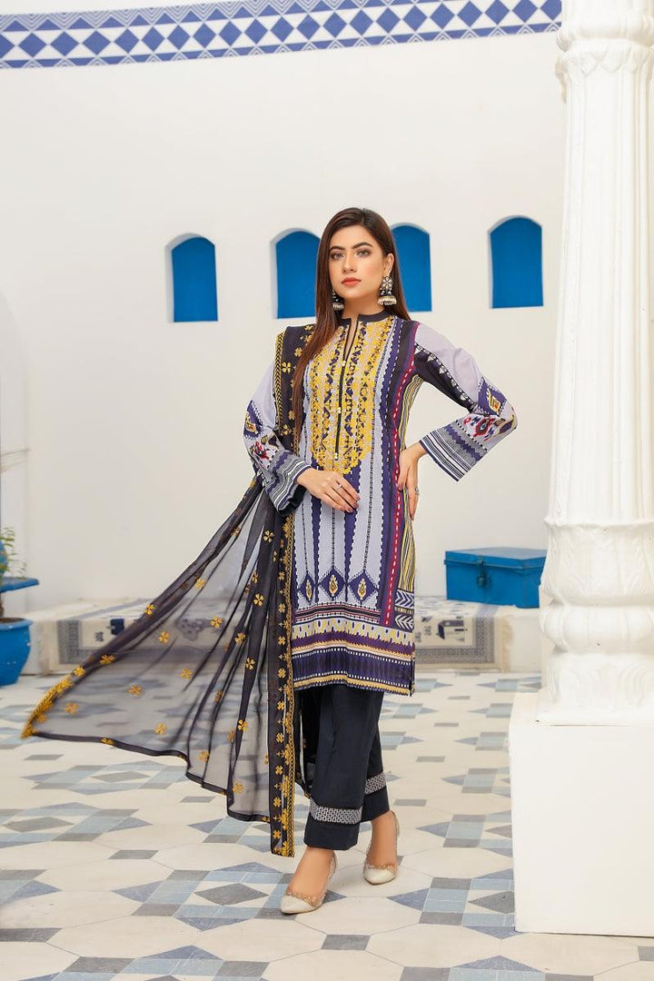SY-09 - YANFA COLLECTION Vol 2 2021 - Three Piece Suit-SAFWA -SAFWA Brand Pakistan online shopping for Designer Dresses
