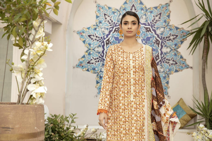 SMC-009 - SAFWA EMBROIDERD PRINTS 3-PIECE LAWN COLLECTION VOL  1 2021 Three Piece Suit- SAFWA Brand Pakistan online shopping for Designer Dresses