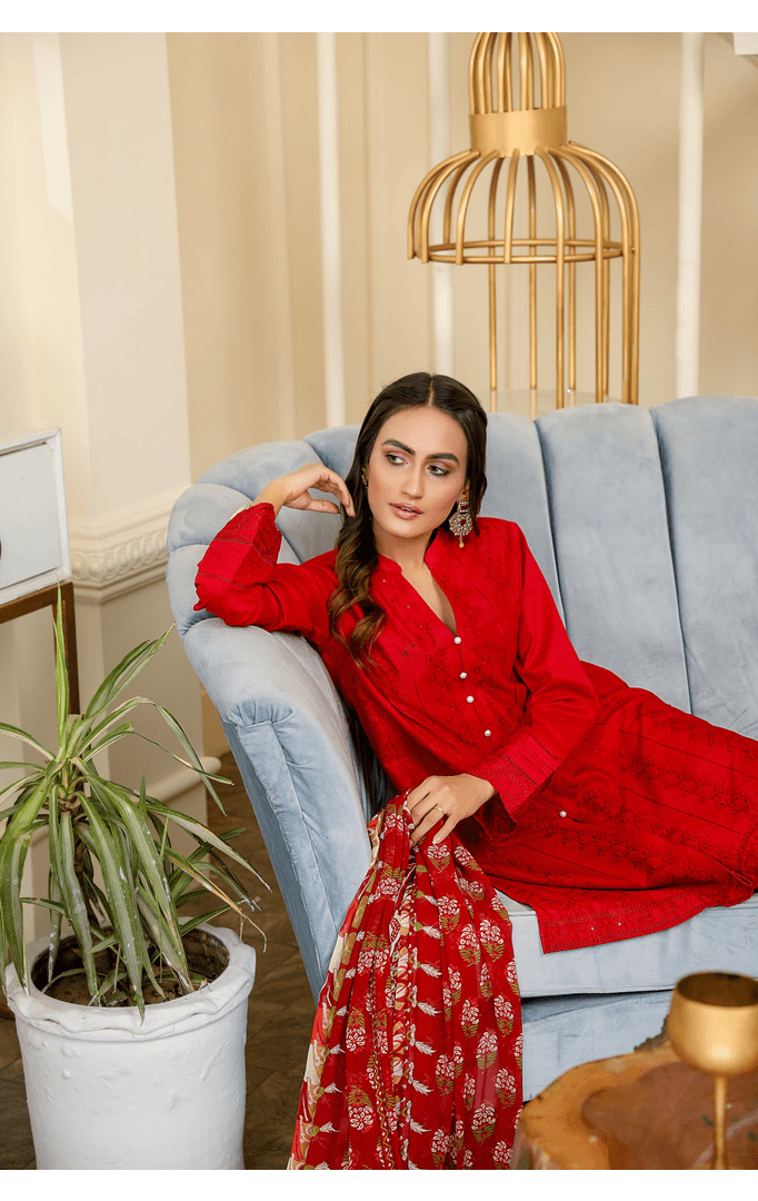 SEC-10 - SAFWA ETSY 3-PIECE EMBROIDERED COLLECTION 2022 Dresses | Dress Design | Shirts | Kurti