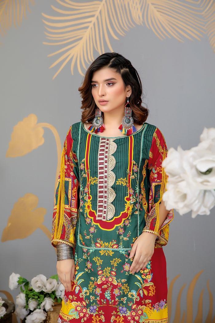 SPK-104- SAFWA DIGTAL PRINTS LAWN COLLECTION- 2021 Safwa-Pakistani Dresses-Dresses-Kurti-Shop Online