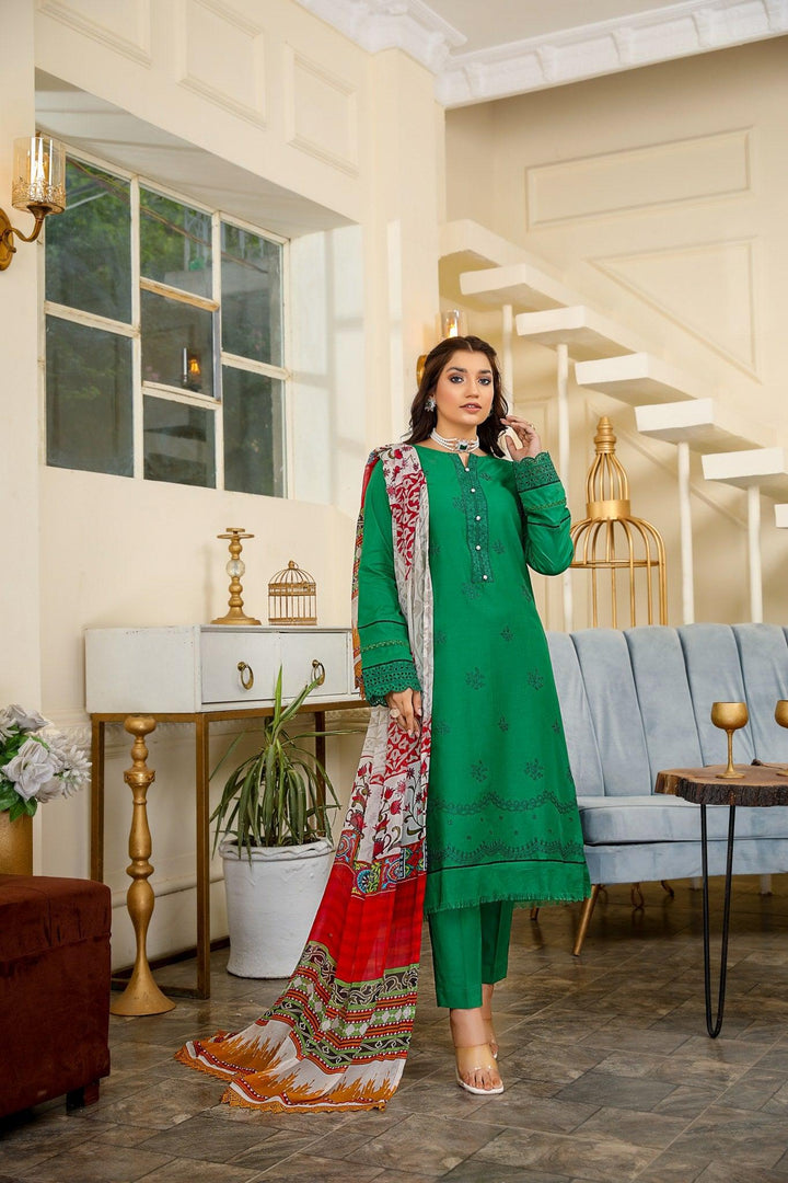 SEC-11 - SAFWA ETSY 3-PIECE EMBROIDERED COLLECTION  2022 Dresses | Dress Design | Shirts |  Kurti