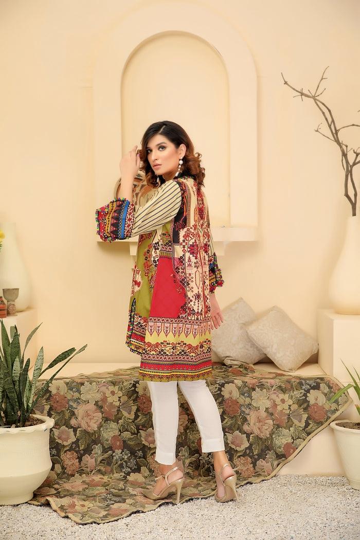 SPK-120- SAFWA DIGTAL PRINTS LAWN COLLECTION- 2021 Safwa-Pakistani Dresses-Dresses-Kurti-Shop Online