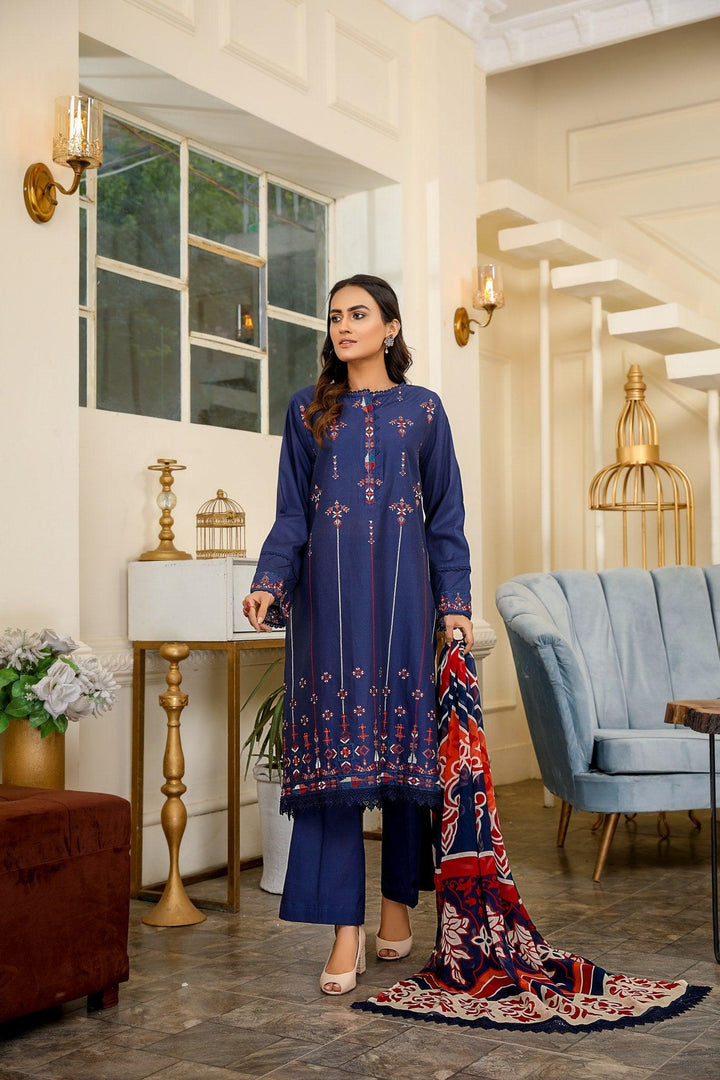 SEC-12 - SAFWA ETSY 3-PIECE EMBROIDERED COLLECTION  2022 Dresses | Dress Design | Shirts |  Kurti