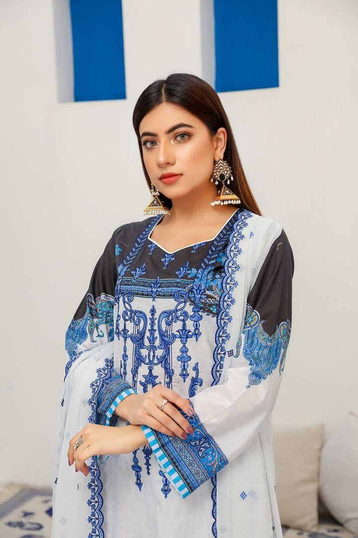 SY-12 - YANFA COLLECTION Vol 2 2021 - Three Piece Suit-SAFWA -SAFWA Brand Pakistan online shopping for Designer Dresses
