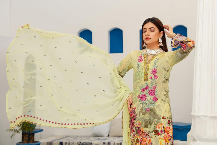 SY-13 - YANFA COLLECTION Vol 2 2021 - Three Piece Suit-SAFWA -SAFWA Brand Pakistan online shopping for Designer Dresses