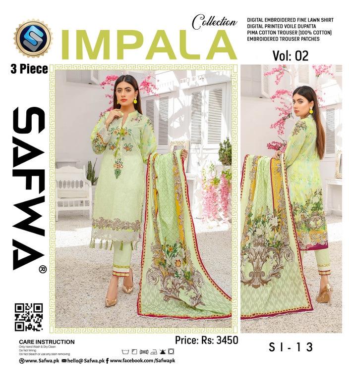SI-13- SAFWA IMPALA 3-PIECE COLLECTION VOL 1 2021 SAFWA | Dresses | Dress Designs | Summer 2021
