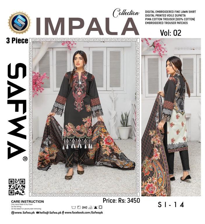 SI-14- SAFWA IMPALA 3-PIECE COLLECTION VOL 1 2021 SAFWA | Dresses | Dress Designs | Summer 2021