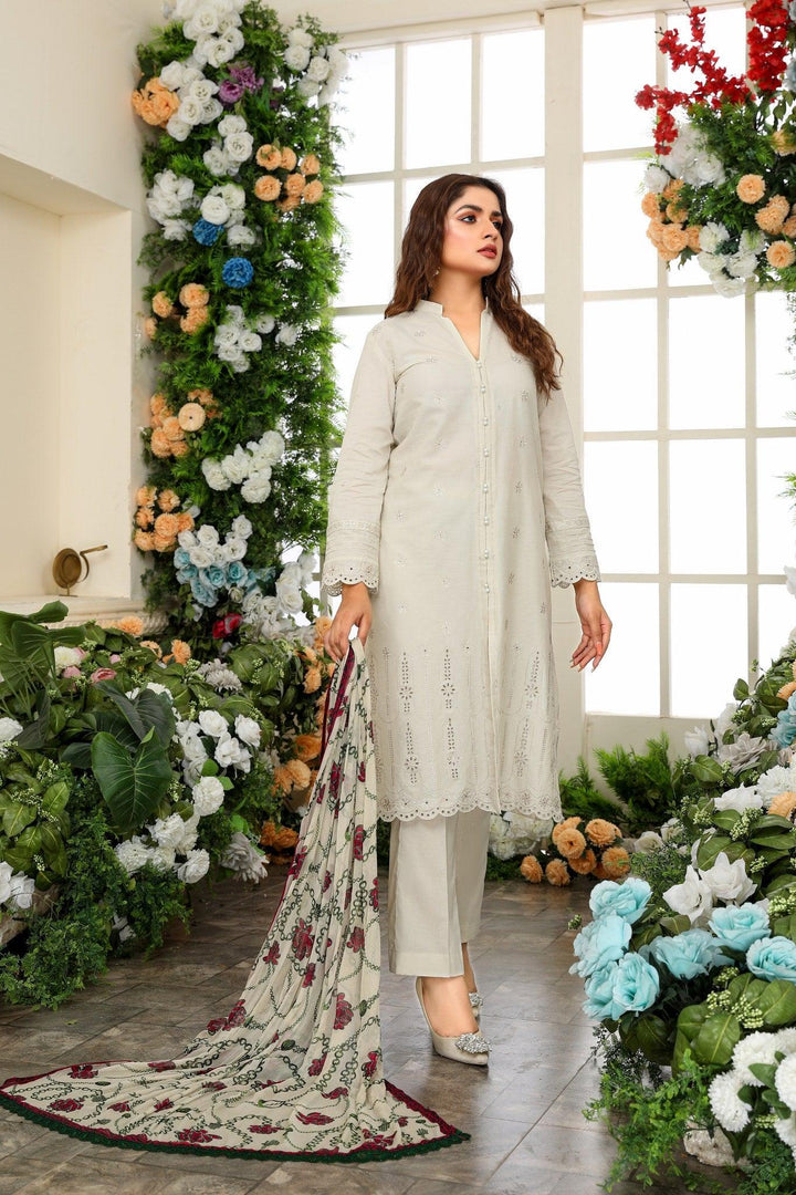 SEC-16 - SAFWA ETSY 3-PIECE EMBROIDERED COLLECTION 2022 Dresses | Dress Design | Shirts | Kurti