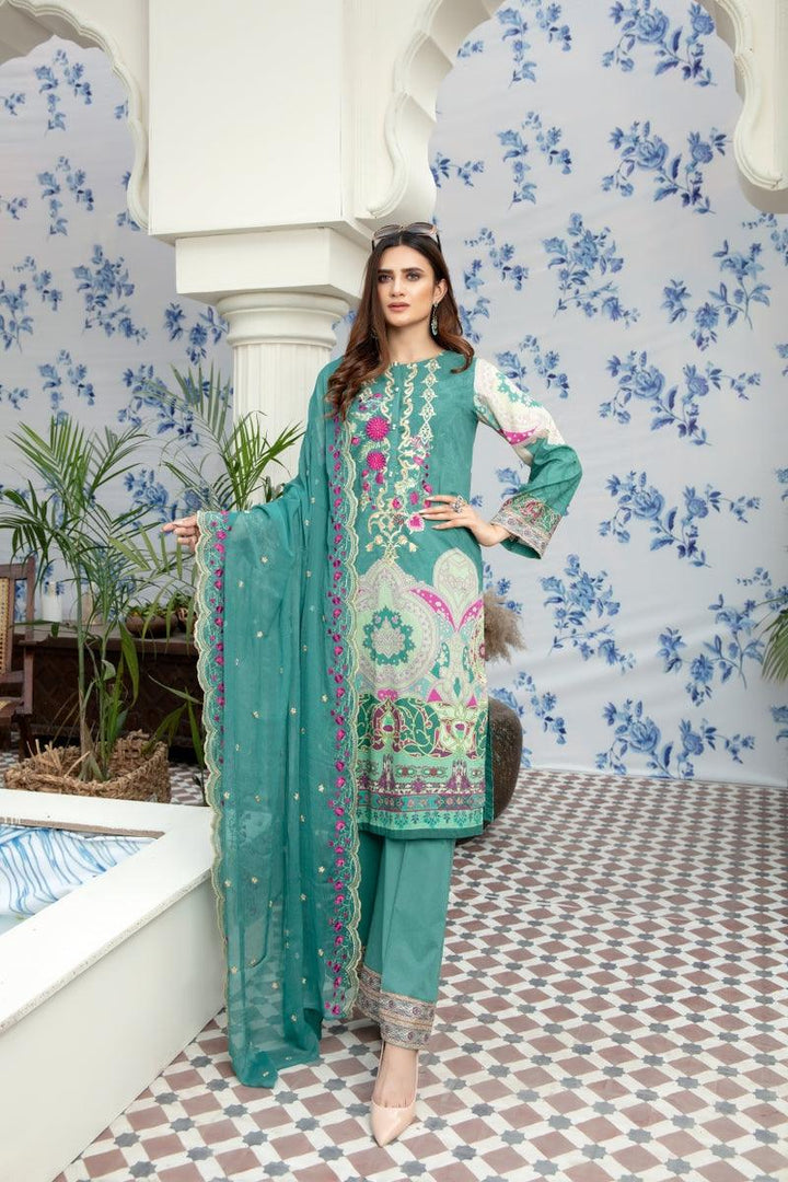 SY-18 - YANFA COLLECTION Vol 3 2021 - Three Piece Suit-SAFWA -SAFWA Brand Pakistan online shopping for Designer Dresses