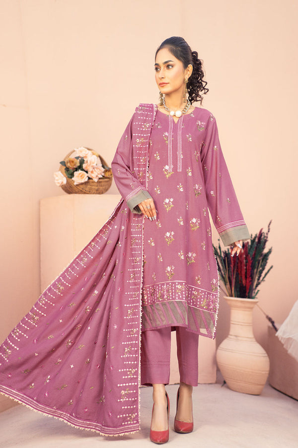 VCS-10 - SAFWA VINCA EMBROIDERED 3-PIECE COLLECTION VOL 01
