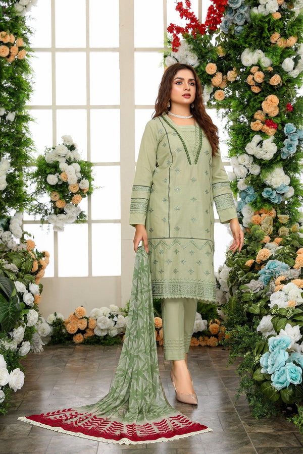 SEC-18 - SAFWA ETSY 3-PIECE EMBROIDERED COLLECTION 2022 Dresses | Dress Design | Shirts | Kurti