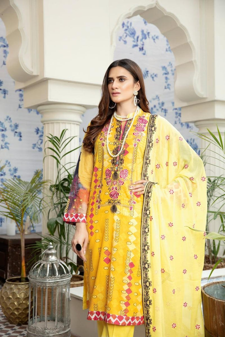 SY-19 - YANFA COLLECTION Vol 3 2021 - Three Piece Suit-SAFWA -SAFWA Brand Pakistan online shopping for Designer Dresses