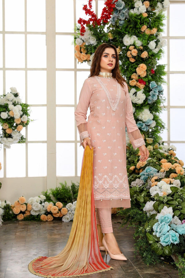 SEC-20 - SAFWA ETSY 3-PIECE EMBROIDERED COLLECTION 2022 Dresses | Dress Design | Shirts | Kurti