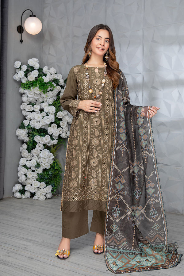 FCS-04 - SAFWA FLORAL 3-PIECE EMBROIDERED COLLECTION VOL 01