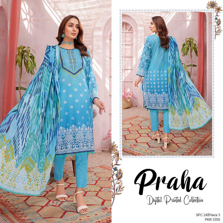 SPC-24 - SAFWA PRAHA COLLECTION 3 PIECE SUIT - Three Piece Suit-SAFWA -SAFWA Brand Pakistan online shopping for Designer Dresses | SAFWA | DRESS | DESIGN | DRESSES | PAKISTANI DRESSES