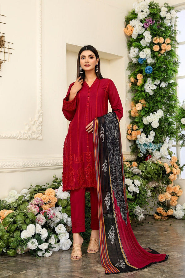 SEC-25 - SAFWA ETSY 3-PIECE EMBROIDERED COLLECTION 2022 Dresses | Dress Design | Shirts | Kurti