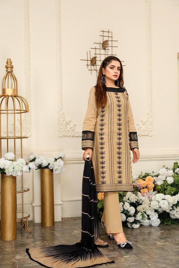 SEC-29 - SAFWA ETSY 3-PIECE EMBROIDERED COLLECTION 2022 Dresses | Dress Design | Shirts | Kurti