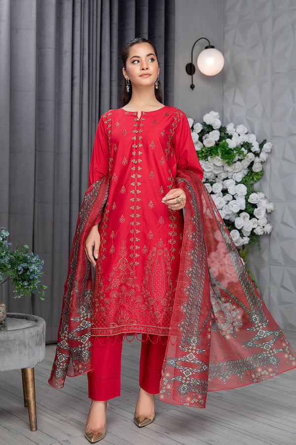FCS-06 - SAFWA FLORAL 3-PIECE EMBROIDERED COLLECTION VOL 01