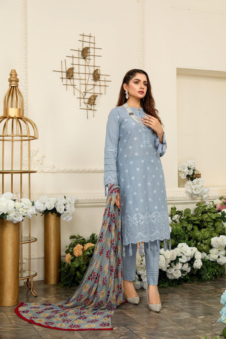 SEC-31 - SAFWA ETSY 3-PIECE EMBROIDERED COLLECTION 2022 Dresses | Dress Design | Shirts | Kurti