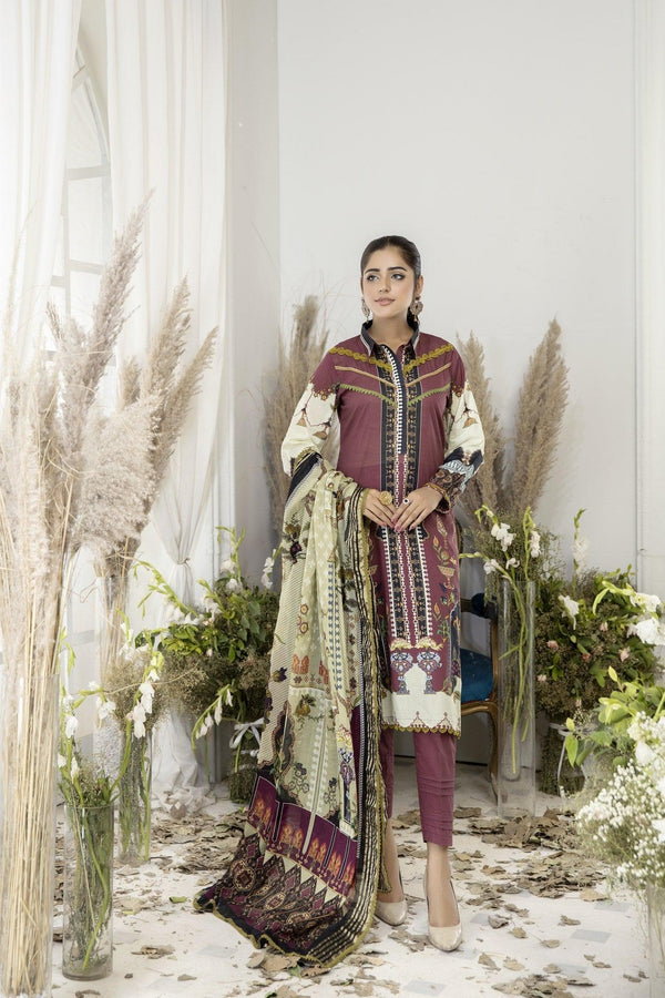 SPC-34 - SAFWA PRAHA COLLECTION 3 PIECE SUIT - Three Piece Suit-SAFWA -SAFWA Brand Pakistan online shopping for Designer Dresses | SAFWA | DRESS | DESIGN | DRESSES | PAKISTANI DRESSES