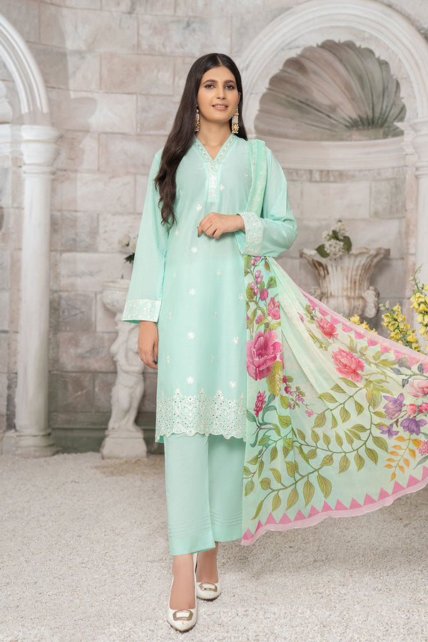 CCS-09 - SAFWA CRYSTAL CAMBRIC 3-PIECE EMBROIDERED COLLECTION VOL 01