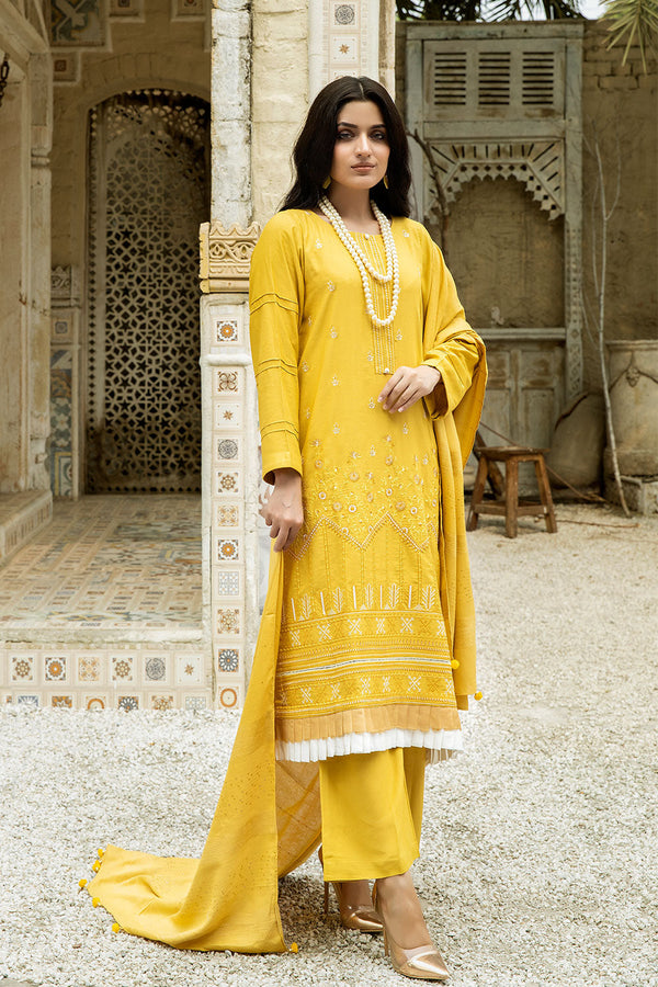 ZKC-09 - SAFWA ZINNIA EMBROIDERED 3-PIECE COLLECTION VOL 01