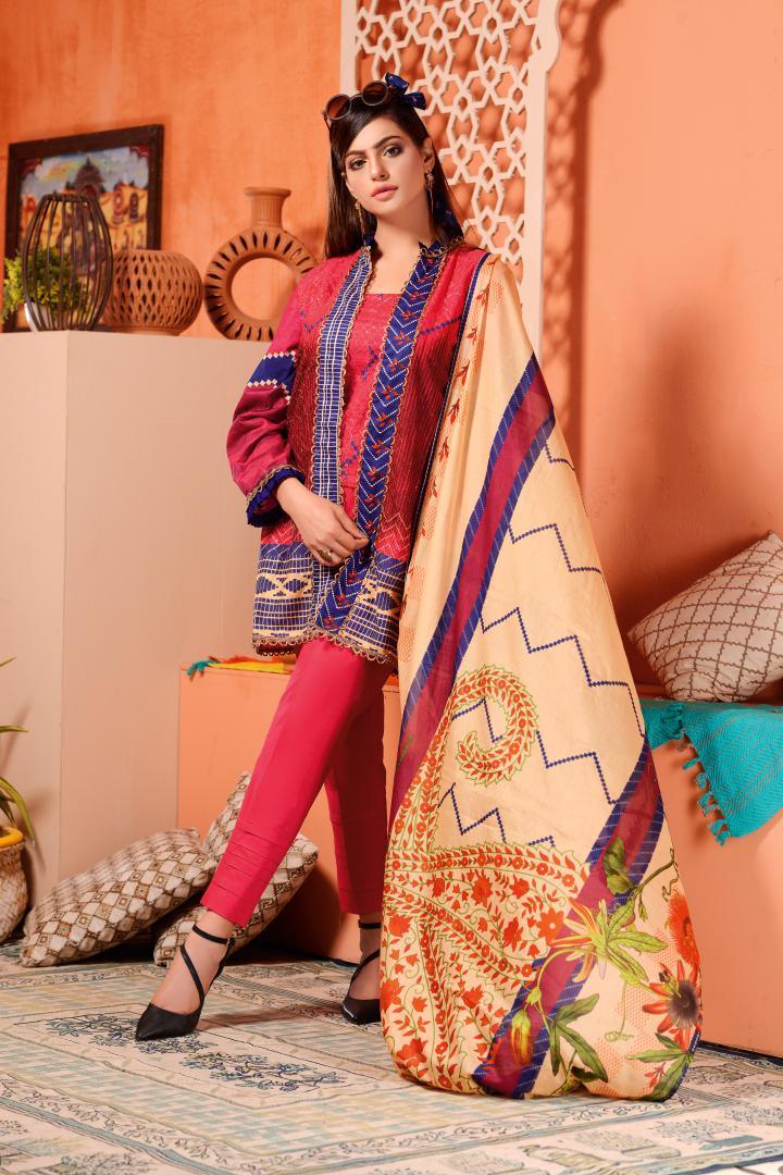 SM-38 - SAFWA EMBROIDERED 3-PIECE MODA COLLECTION 2021 -| SAFWA DRESS DESIGN | DRESSES | PAKISTANI DRESSES | SAFWA BRAND Pakistani online shopping for Designer Dresses